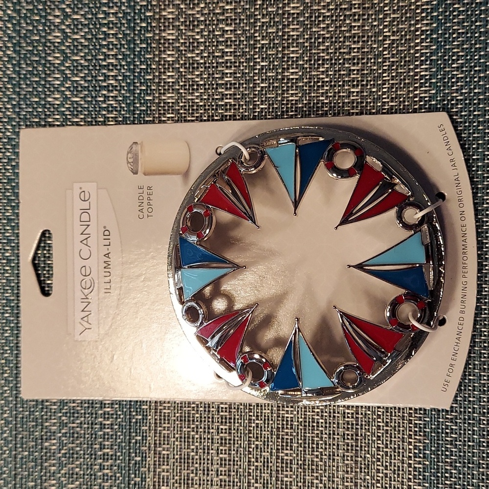 Yankee Candle Illumalid Sailboats Metal Topper For Original Jar Candle BNWT SO